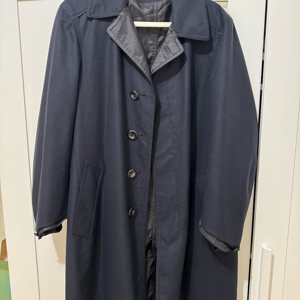 Tom Ford men's double side wearing trench coat jacket navy blue size48